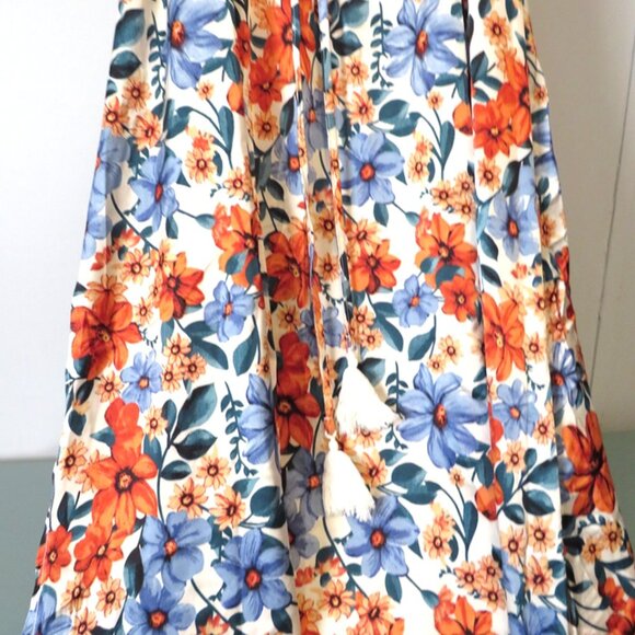 🎄NWT Cupshe Split Hem V-Neck Floral Print Maxi Dress Short Sleeve Size Large - Picture 2 of 5